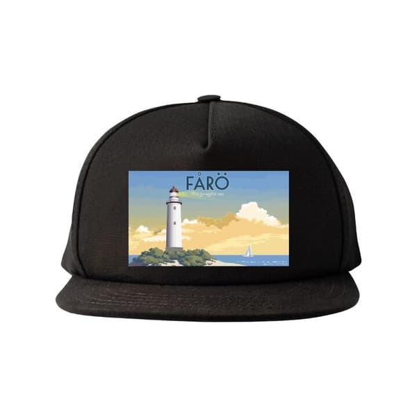 Snapback-lue svart one size