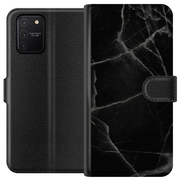 Samsung Galaxy S10 Lite Tegnebogsetui Sort marmor