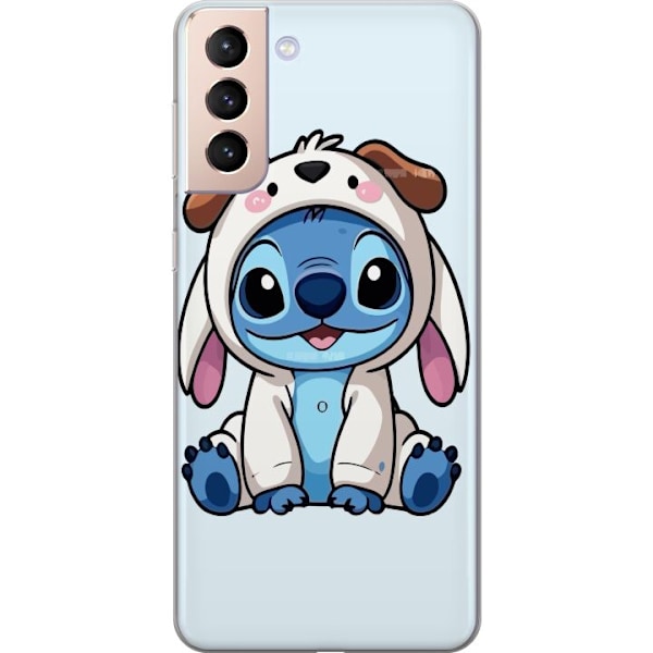 Samsung Galaxy S21 Läpinäkyvä kuori Stitch Koirapuku Lilo & Stitch Disney Hauska Design Sininen Avaruusolento Sarjakuva Hahmo Suosittu Lapsille Suo
