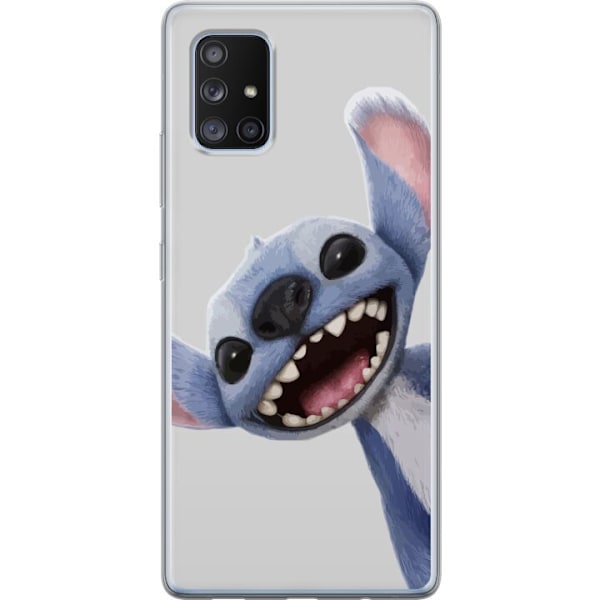 Samsung Galaxy A71 5G Genomskinligt Skal Stitch i Fart – Kawaii Design för Fans & Barn