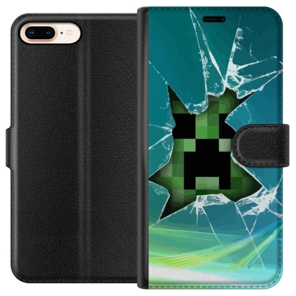 Apple iPhone 8 Plus Lommeboketui MineCraft