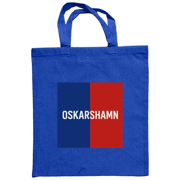 Tygpåse | Hållbar Shoppingväska i Tyg Oskarshamn – Hockey Blå one size