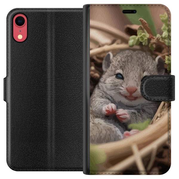 Apple iPhone XR Tegnebogsetui Rotte Smilende Dyremotiv By Motiv Urban Grafisk Design Populært Sjovt Motiv Kunstart Stil