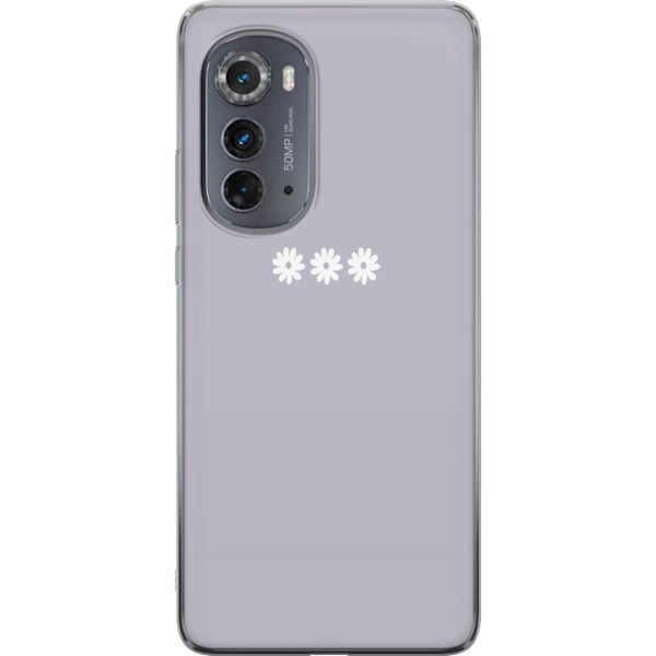 Motorola Edge (2022) Läpinäkyvä kuori Lila Blomminimalismi