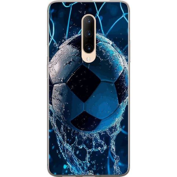Kompatibelt Mobildeksel til OnePlus 7 Pro Nærbilde av ball med blått vannsprut og dynamisk bakgrunn blå