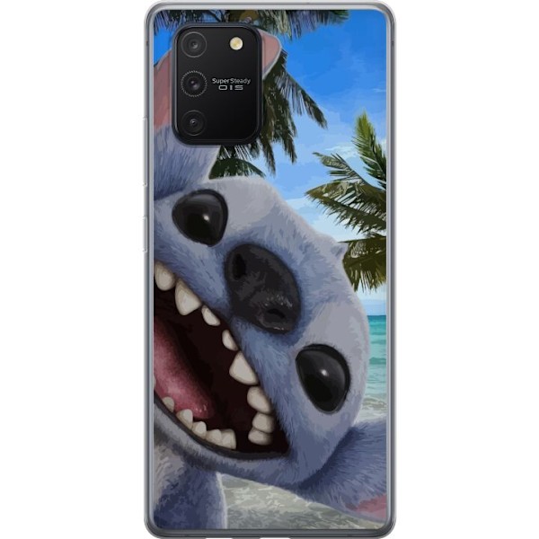 Samsung Galaxy S10 Lite Gjennomsiktig deksel Stitch mobildeksel med palmer i søtt vennskapsdesign.