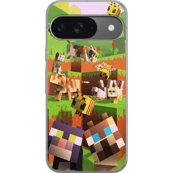 Google Pixel 9 Gjennomsiktig deksel MineCraft