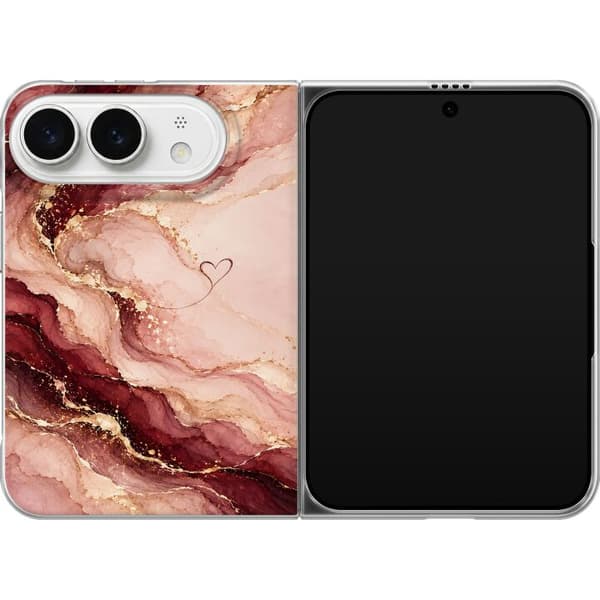 Kompatibelt Mobilskal till Apple iPhone Duo Vinmarmor rosa