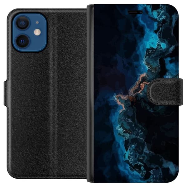 Kompatibelt Plånboksfodral till Apple iPhone 12 Galaxy Marmor