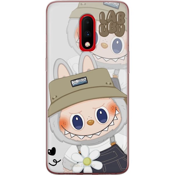 OnePlus 7 Läpinäkyvä kuori Labubu Minimal Mood - Yksinkertainen ja tyylikäs hirviösuunnittelu