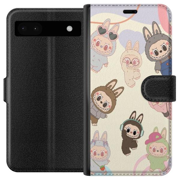 Google Pixel 6a Lompakkokotelo Labubu Pop Mart Kokoelma Motiivi Figuuri Kokoelma Suunnittelu Suosittu Taidelelu Pop Mart Luova Graafinen