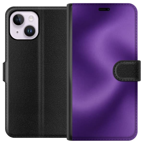 Kompatibel Tegnebogsetui til Apple iPhone 15 Plus Lilla dis lilla