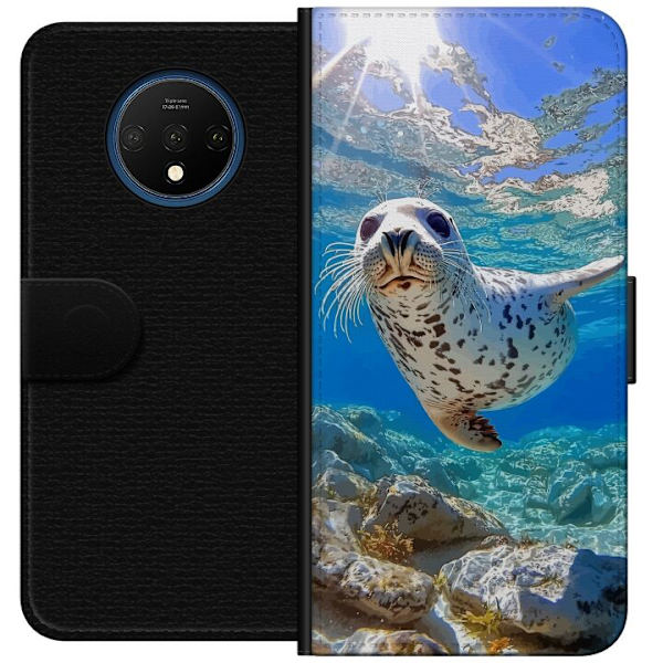 OnePlus 7T Lompakkokotelo Myynti Meri Uiminen Eläinaihe Luonto Vesimotiivi Sininen Suunnittelu Meriteema Suosittu Motiivi Villieläimet
