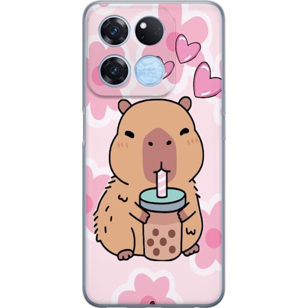 OnePlus Ace Racing Genomskinligt Skal Kawaii Capybara Hjärtan