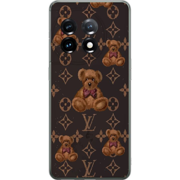 OnePlus 11 Genomskinligt Skal Louis Vuitton Teddy Bear Mönster Lyx Mode Design Populärt Motiv Fashion Trend Lyxiga Accessoarer