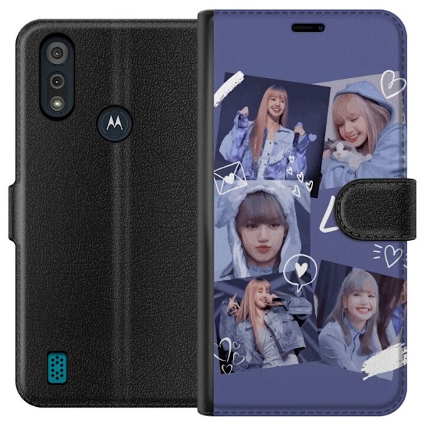 Motorola Moto E6i Tegnebogsetui Lisa Blackpink – Aesthetic K-pop Queen