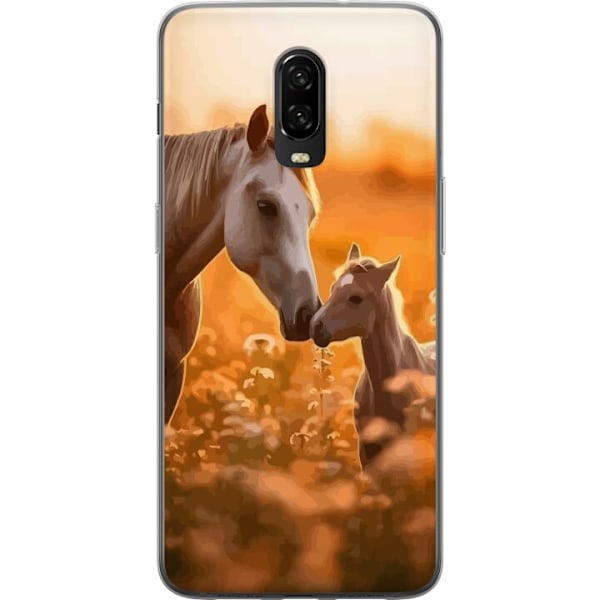 OnePlus 6T Läpinäkyvä kuori Hevoset