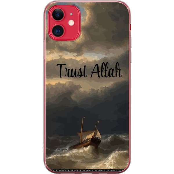 Kompatibelt Mobildeksel til Apple iPhone 11 Trust Allah över stormigt hav brun