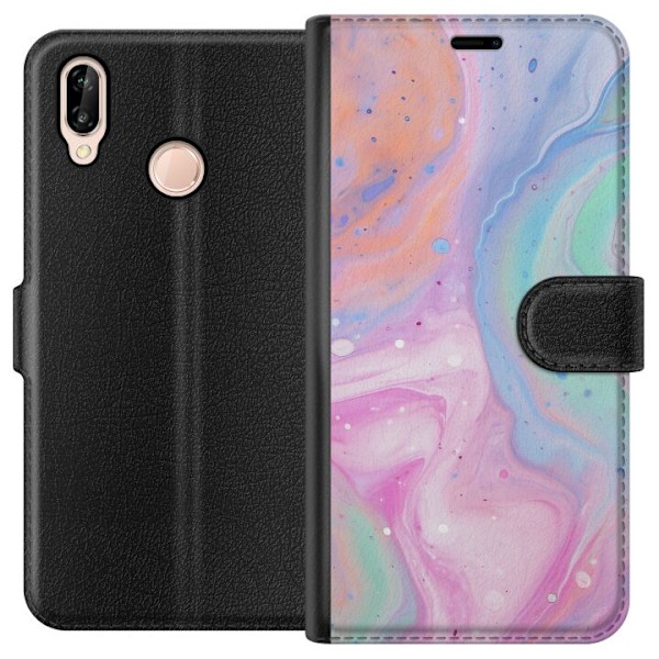 Huawei P20 lite Plånboksfodral Pastellmarmor