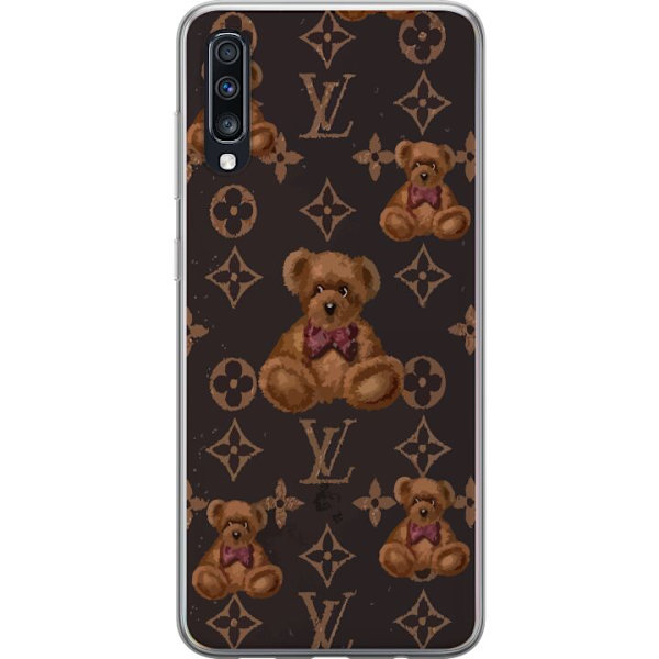 Samsung Galaxy A70 Gennemsigtig cover Louis Vuitton Teddybjørn Mønster Luksus Mode Design Populært Motiv Mode Trend Luksuriøse Accessories