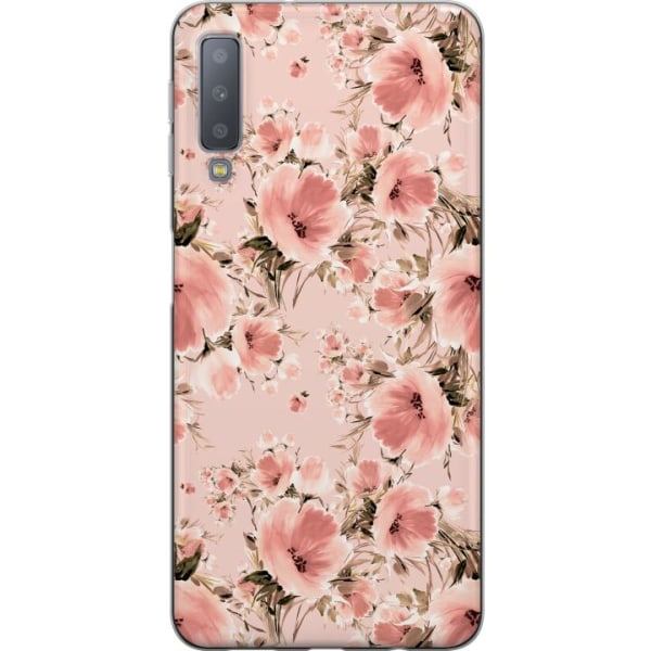 Samsung Galaxy A7 (2018) Läpinäkyvä kuori Kukkia