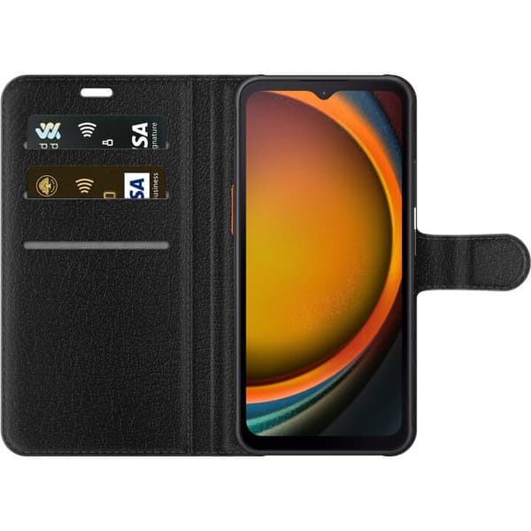 Kompatibel Tegnebogsetui til Samsung Galaxy Xcover7 Pixelalien med rosa dryck pink