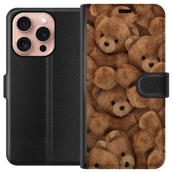 Apple iPhone 16 Pro Tegnebogsetui Teddybjørne