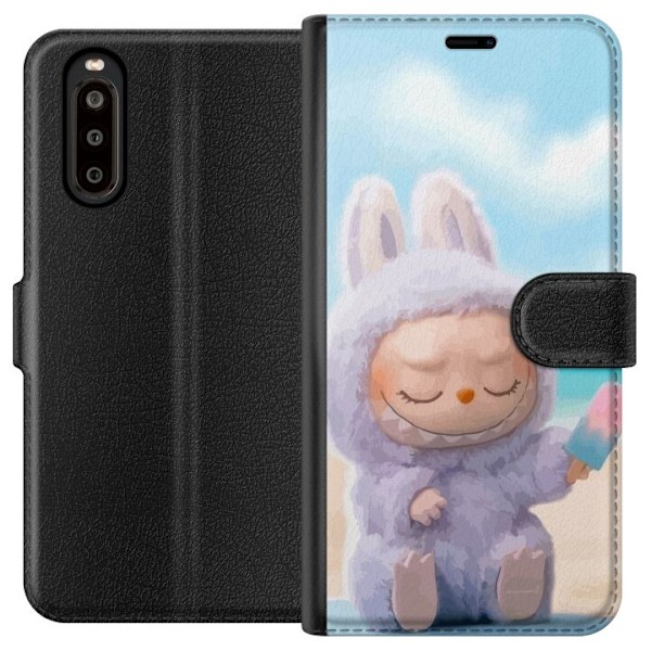 Sony Xperia 10 II Lompakkokotelo Labubu Vaaleanpunainen Tunnel