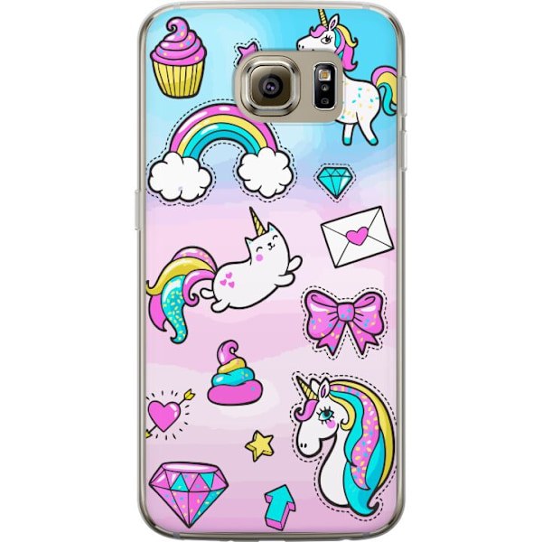 Samsung Galaxy S6 Läpinäkyvä kuori Unicorn