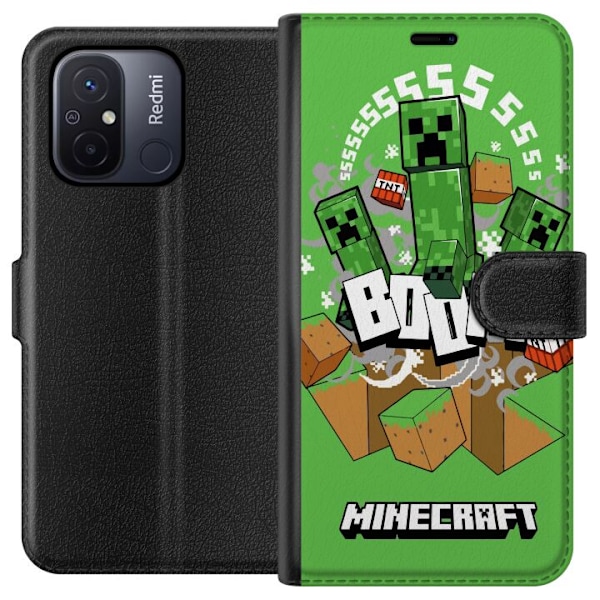 Xiaomi Redmi 12C Lompakkokotelo Minecraft Boom