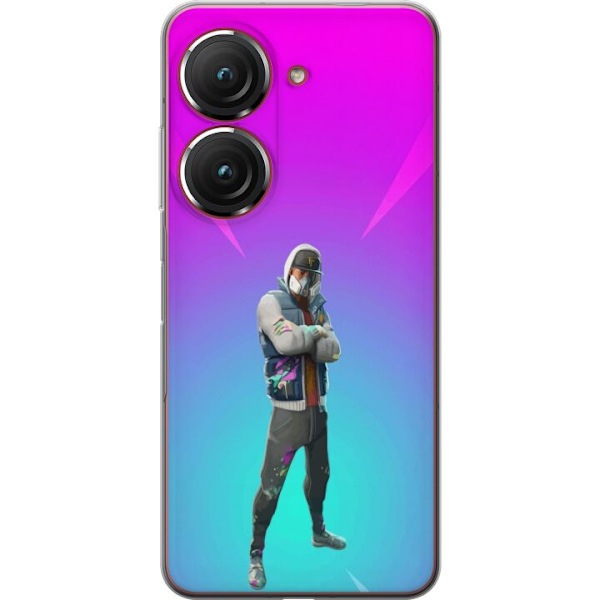 Asus Zenfone 9 Gjennomsiktig deksel svart ridder fortnite