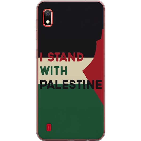 Samsung Galaxy A10 Genomskinligt Skal Stand with Palestine – solidaritetsdesign med starkt budskap