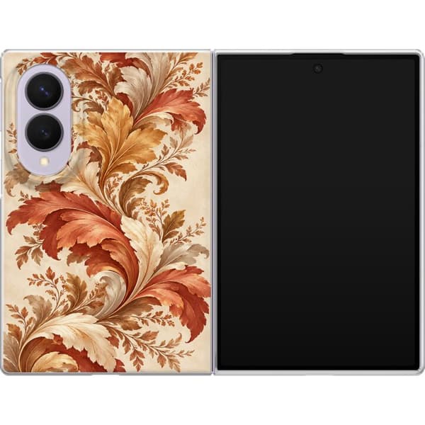 Kompatibelt Mobildeksel til Samsung Galaxy Z Fold8 Høstornament beige