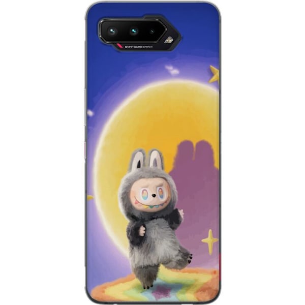 Asus ROG Phone 5 Läpinäkyvä kuori Labubu Neon Pop - Neonväri pop-taiteen hirviö