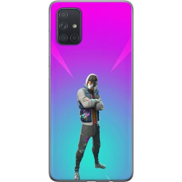 Samsung Galaxy A71 Gennemsigtig cover sort ridder fortnite