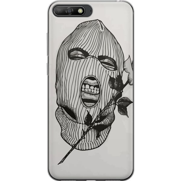 Huawei Y6 (2018) Genomskinligt Skal Ski Mask Ros Streetwear Design Grafiskt Motiv Spänning Urban Stil Street Art Maskerad Symbol