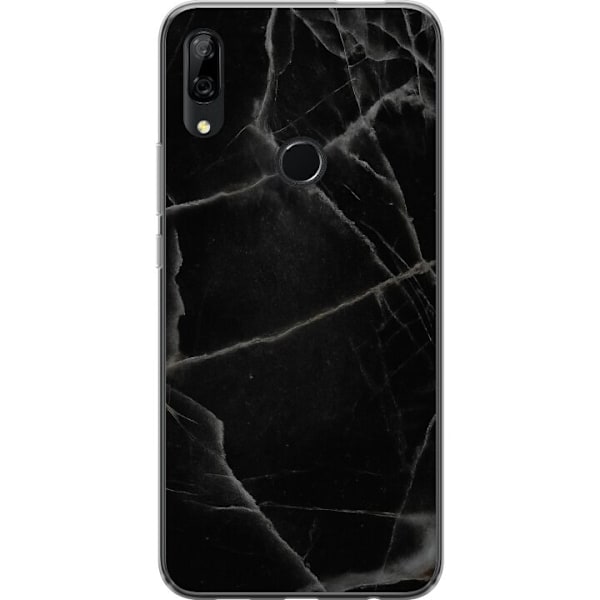 Huawei P Smart Z Läpinäkyvä kuori Musta marmori