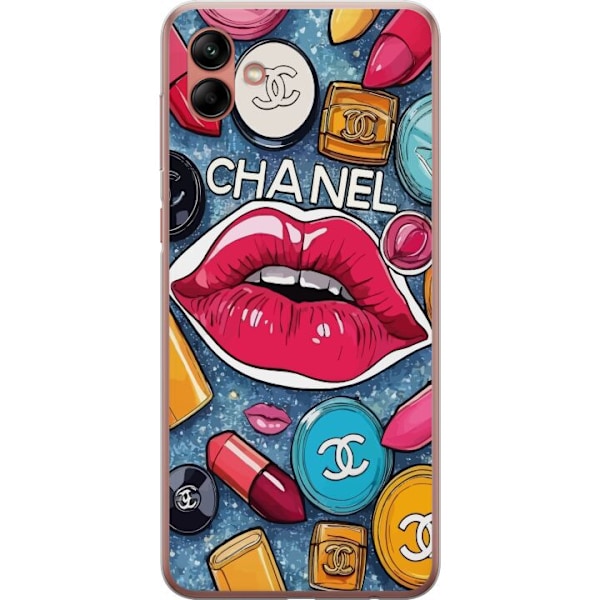 Samsung Galaxy A04 Läpinäkyvä kuori Chanel Lips