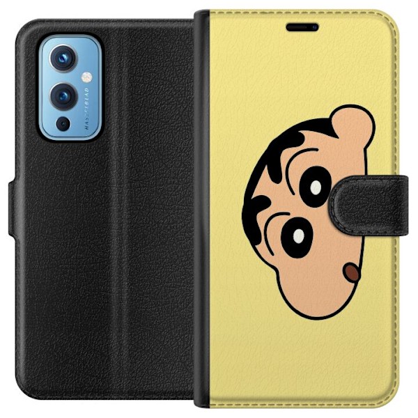 OnePlus 9 Lompakkokotelo Peeking Shinchan