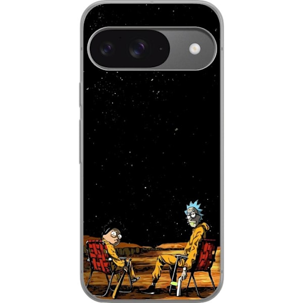 Google Pixel 9 Gennemsigtig cover Rick og Morty