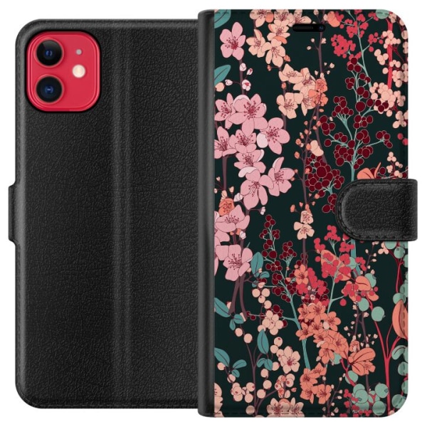 Apple iPhone 11 Lommeboketui Blomster