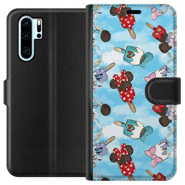 Kompatibel Tegnebogsetui til Huawei P30 Pro Tecknade glassfigurer blå