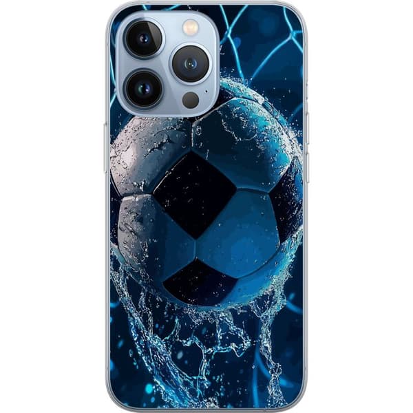 Kompatibelt Mobildeksel til Apple iPhone 13 Pro Nærbilde av ball med blått vannsprut og dynamisk bakgrunn blå