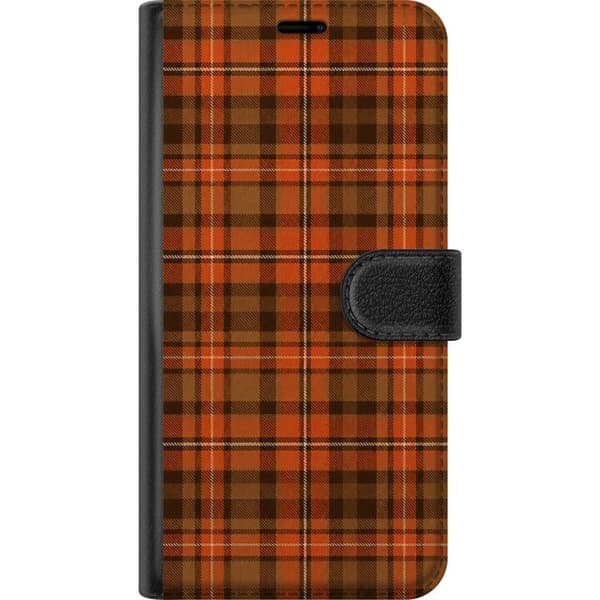 Kompatibelt Plånboksfodral till Apple iPhone 6s Orange hösttartan orange