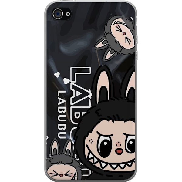 Apple iPhone 4 Gjennomsiktig deksel <nl>Labubu Black Energy -