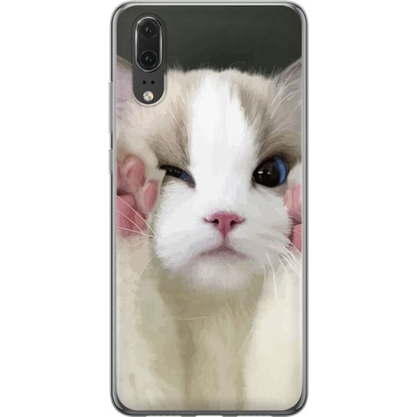 Huawei P20 Gjennomsiktig deksel Katt