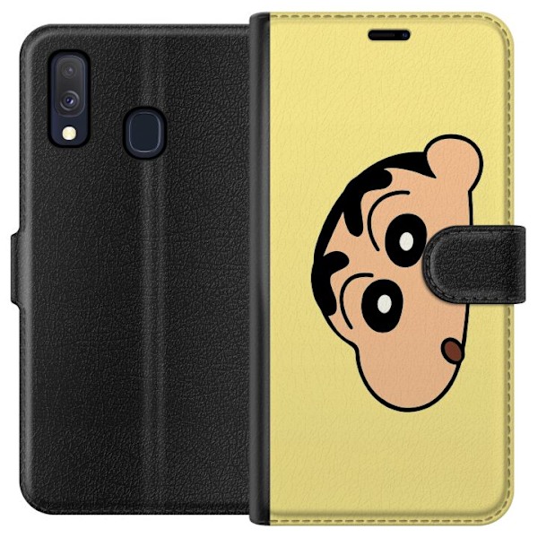 Samsung Galaxy A40 Tegnebogsetui Peeking Shinchan