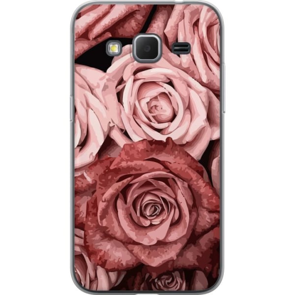 Samsung Galaxy Core Prime Läpinäkyvä kuori Ruusut
