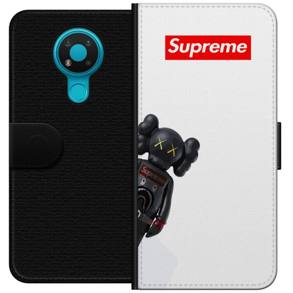 Nokia 3.4 Lompakkokotelo KAWS Supreme