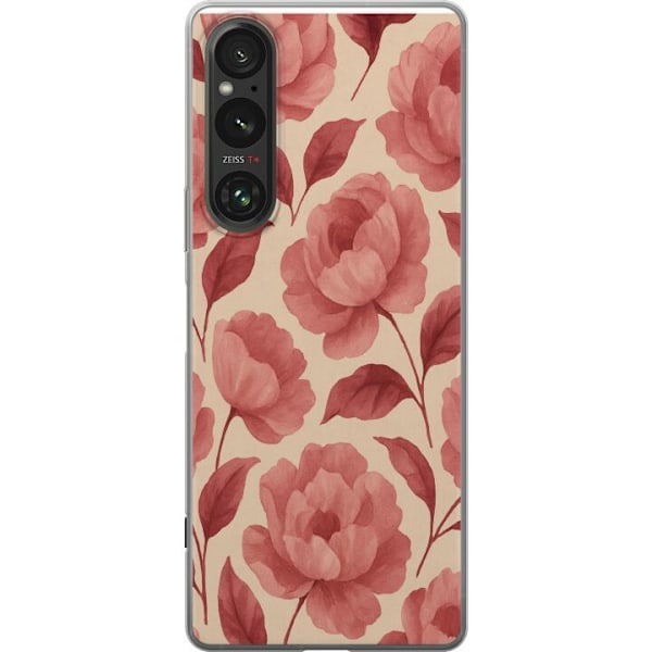 Sony Xperia 1 VI Gjennomsiktig deksel Rose Blomst